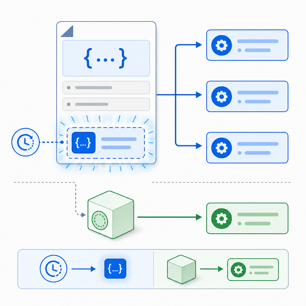 Illustration of one-time static initializer and class-level static method calls in Java