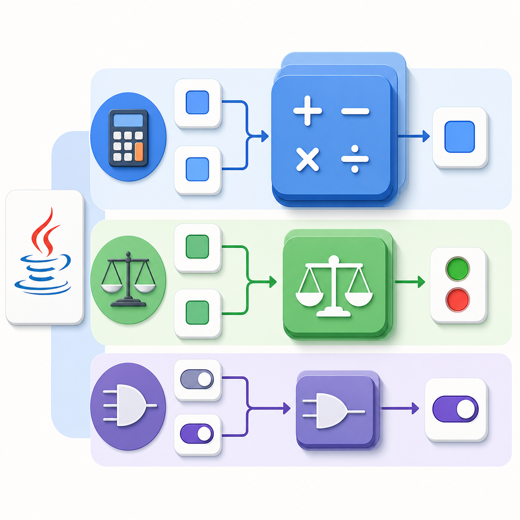 Java variables data types and operators for beginners: arithmetic, relational and logical operators visual flow