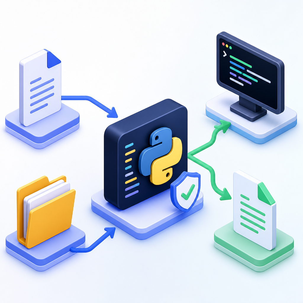 Python input and output for beginners visualizing reading a file and writing results to another file