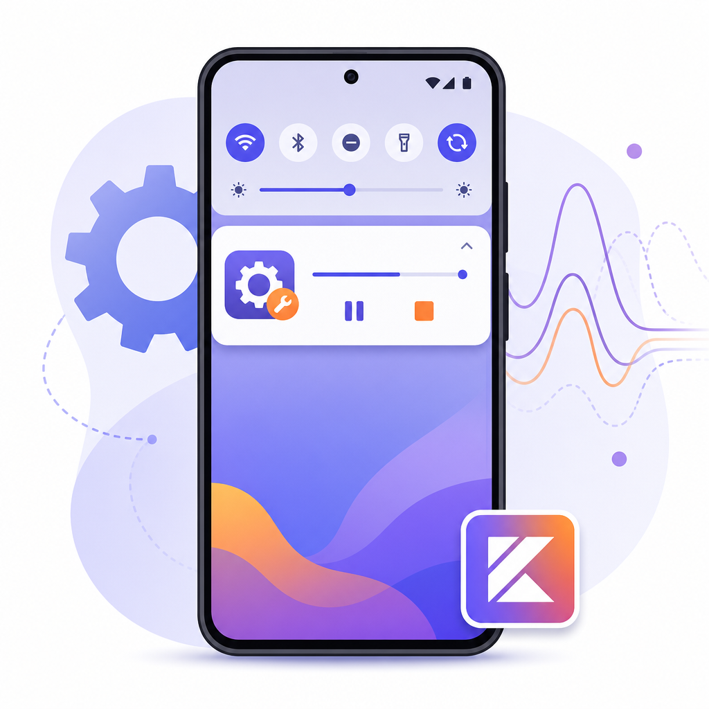 How to create an Android service in Kotlin: foreground service with persistent media-style notification